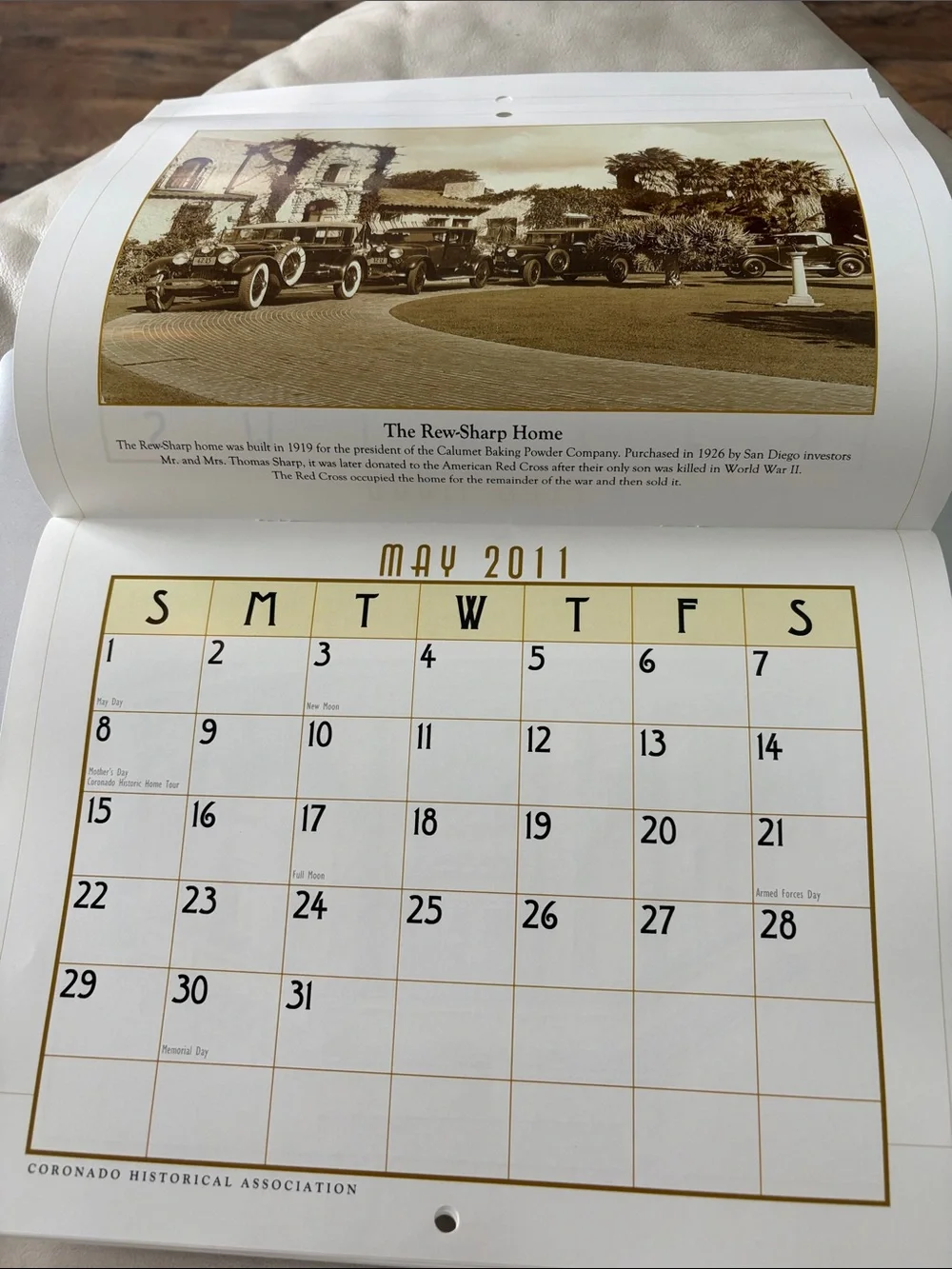 NIP 2011 CALENDAR CORONADO HISTORICAL ASSOCIATION